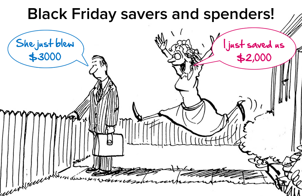 Black Friday savers and spenders