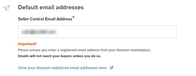 Seller Central email address 