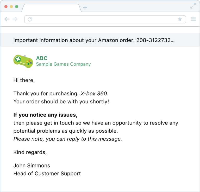Free Amazon Feedback Request Template - FeedbackExpress